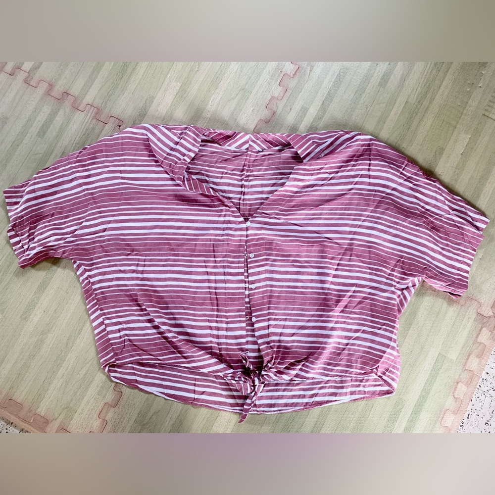 Women’s Express Button Down & Tie Front Shirt - image 5